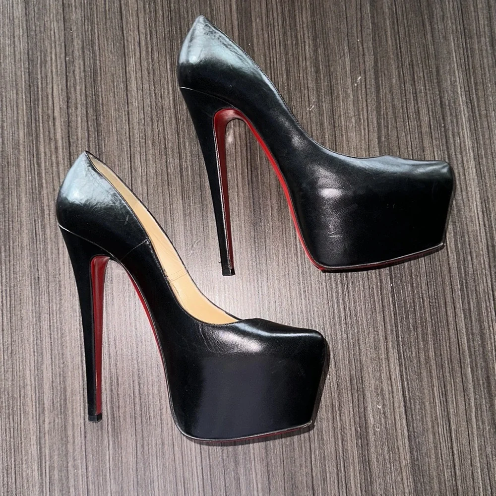 Christian Louboutin daffodile black pumps size 39.5 - Picture 7 of 9